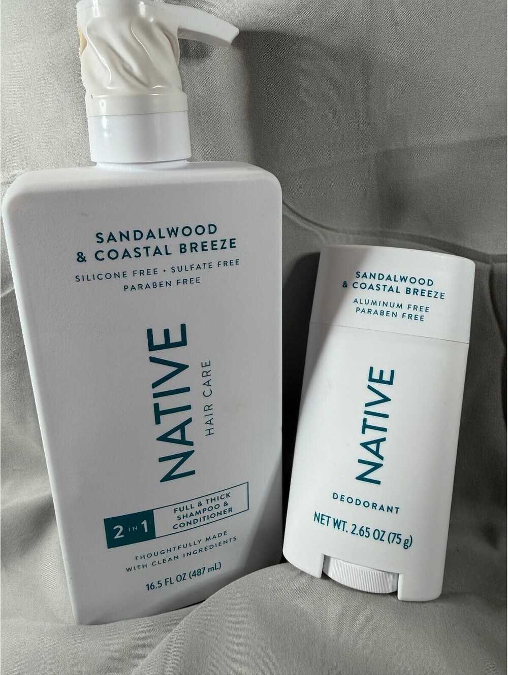 Native Sandalwood & Coastal Breeze 2-in-1 Shampoo & Conditioner  + Deodorant Set